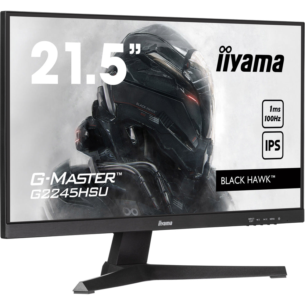 Iiyama g-master black hawk g2245hsu-b2 22 gaming monitor (zwart, hdmi, displayport, 2x usb-a, usb-b)