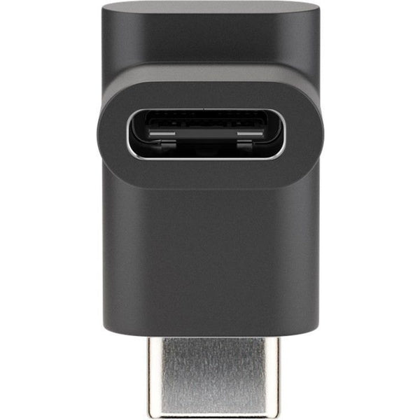 Goobay usb-c (male) naar usb-c (female) 90° adapter (zwart)