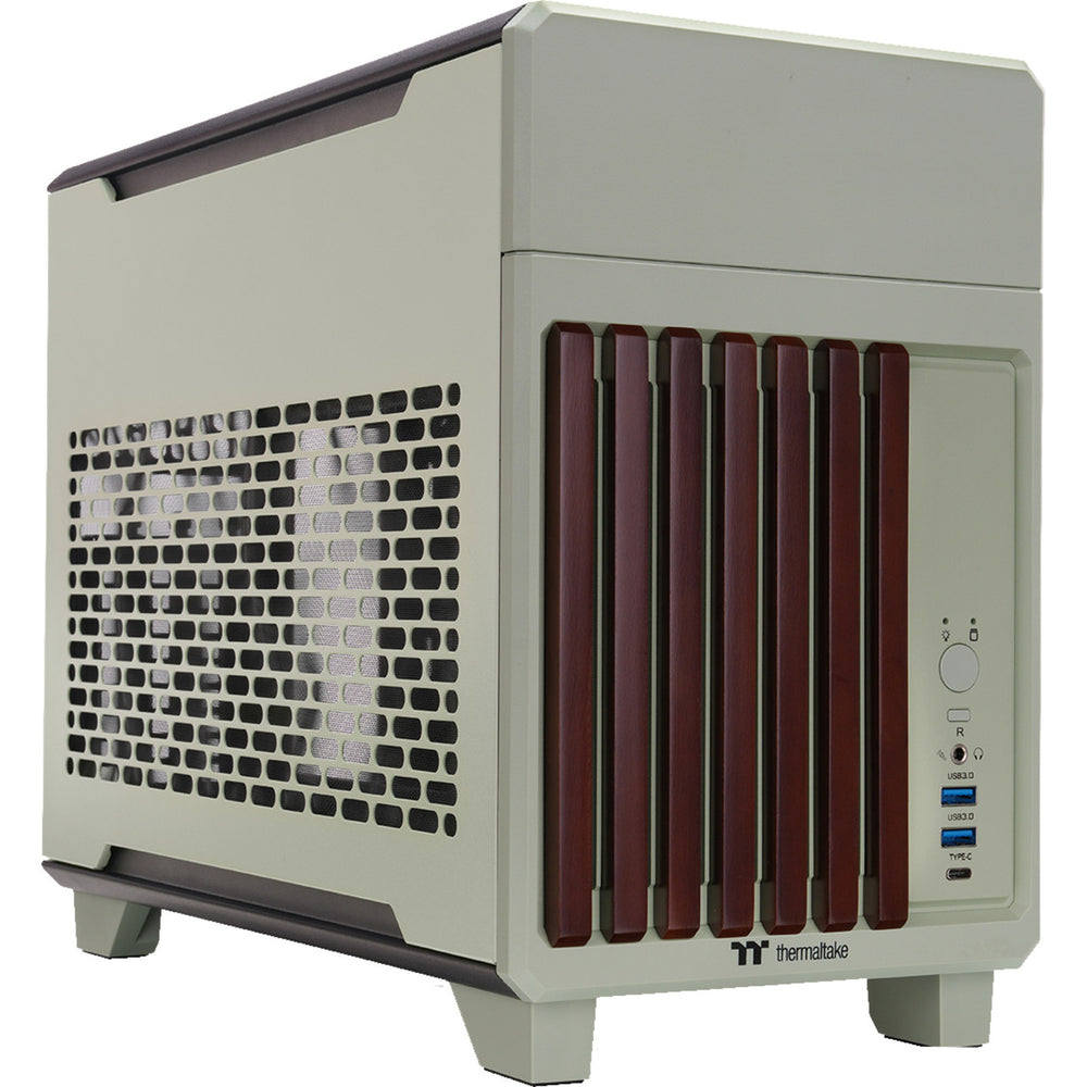 Thermaltake tr100 ws matcha green mini tower behuizing (lichtgroen | 2x usb-a | 1x usb-c)