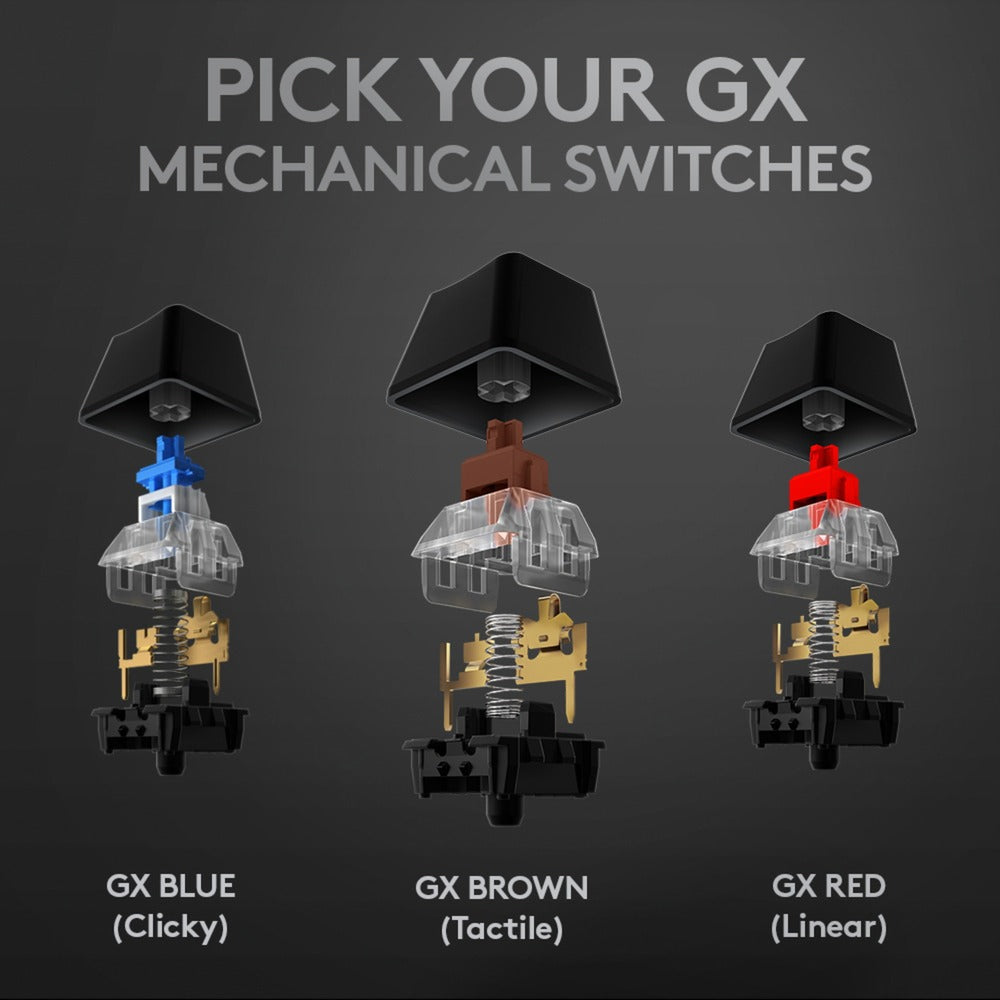 Logitech g512 carbon lightsync rgb mechanical gaming keyboard (zwart, us-international lay-out (qwerty), gx brown, 100%, rgb leds)