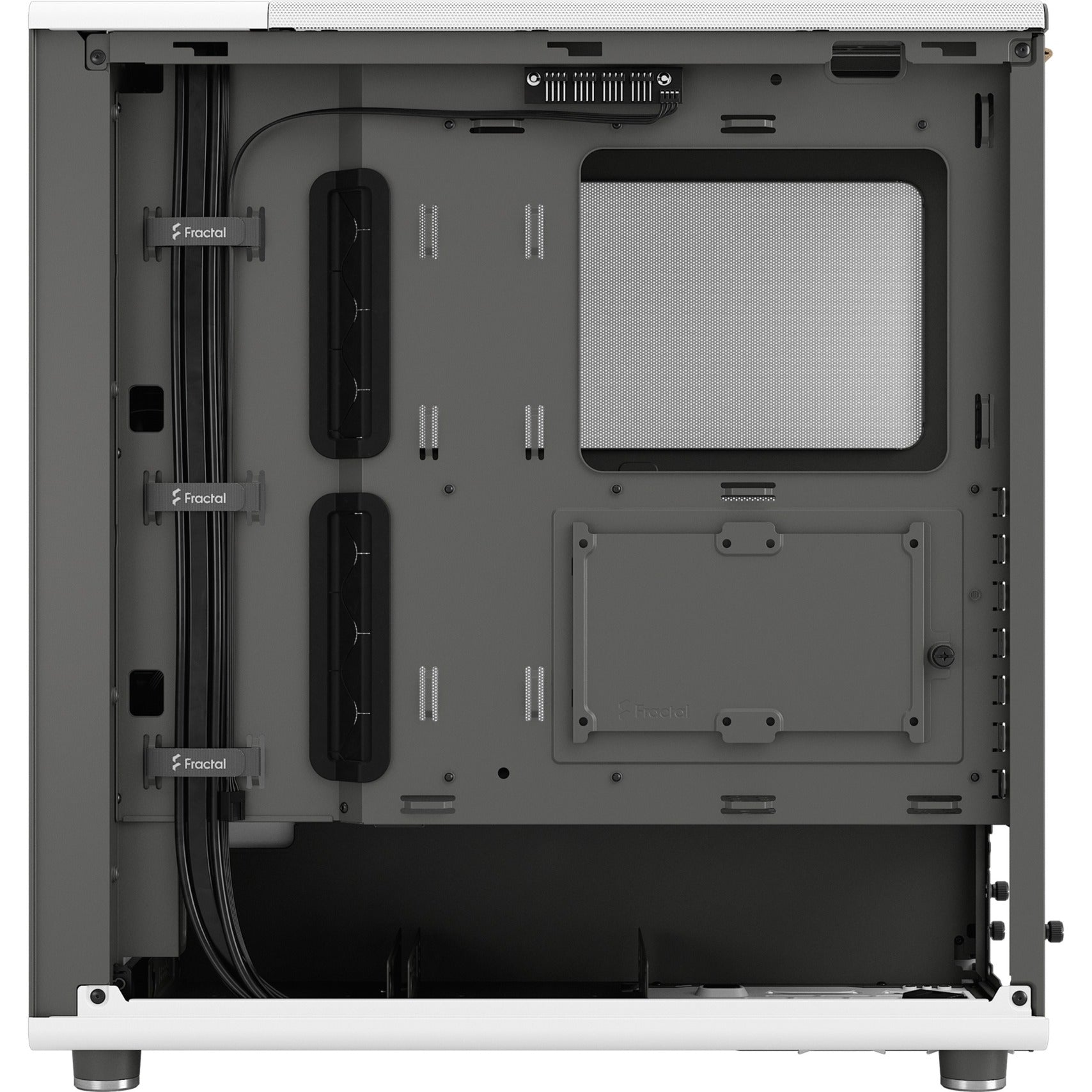 Fractal design north midi tower behuizing (wit houtkleur | 2x usb-a | 1x usb-c)