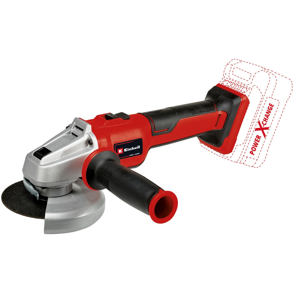 Einhell axxio accu haakse slijper 18 115 q bl solo (rood zwart, accu en oplader niet inbegrepen)