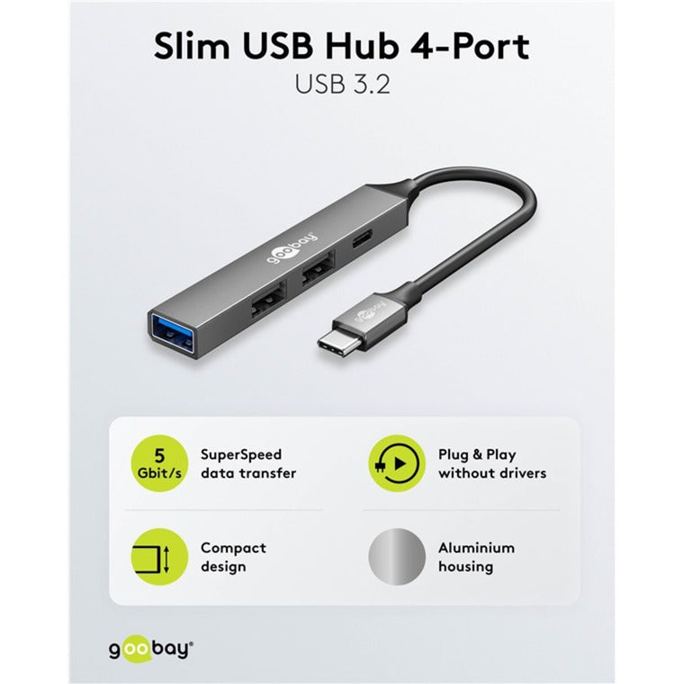 Usb c naar c + a hub - 4 poorten