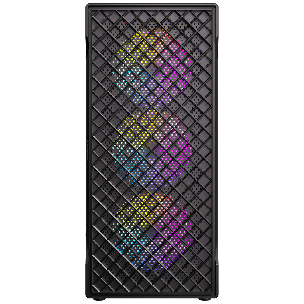 Antec vx320 argb midi tower behuizing (zwart | 3x usb-a | tempered glass)