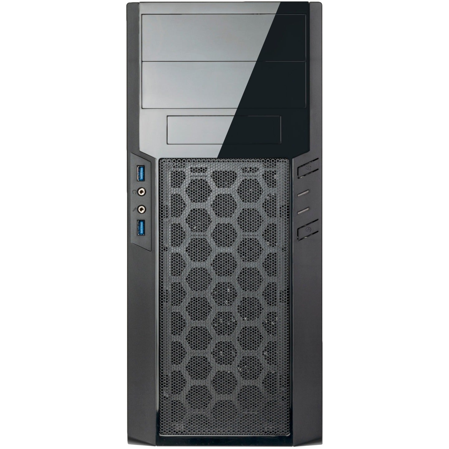 Silverstone sst-ps13b midi tower behuizing (zwart | 2x usb-a)