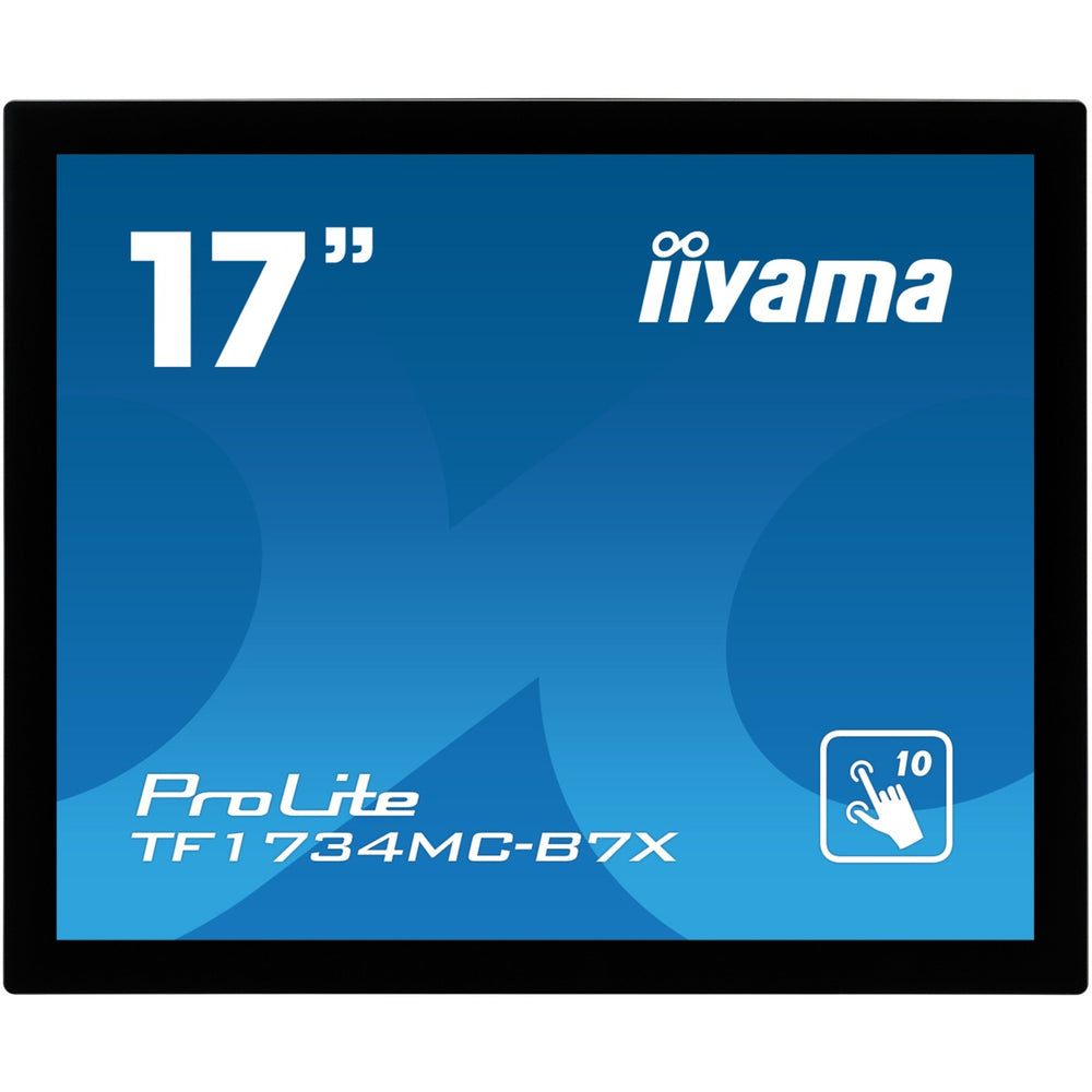 Iiyama prolite tf1734mc-b7x 17 touchscreen monitor (zwart, hdmi, displayport, vga, usb-b, rj-45)