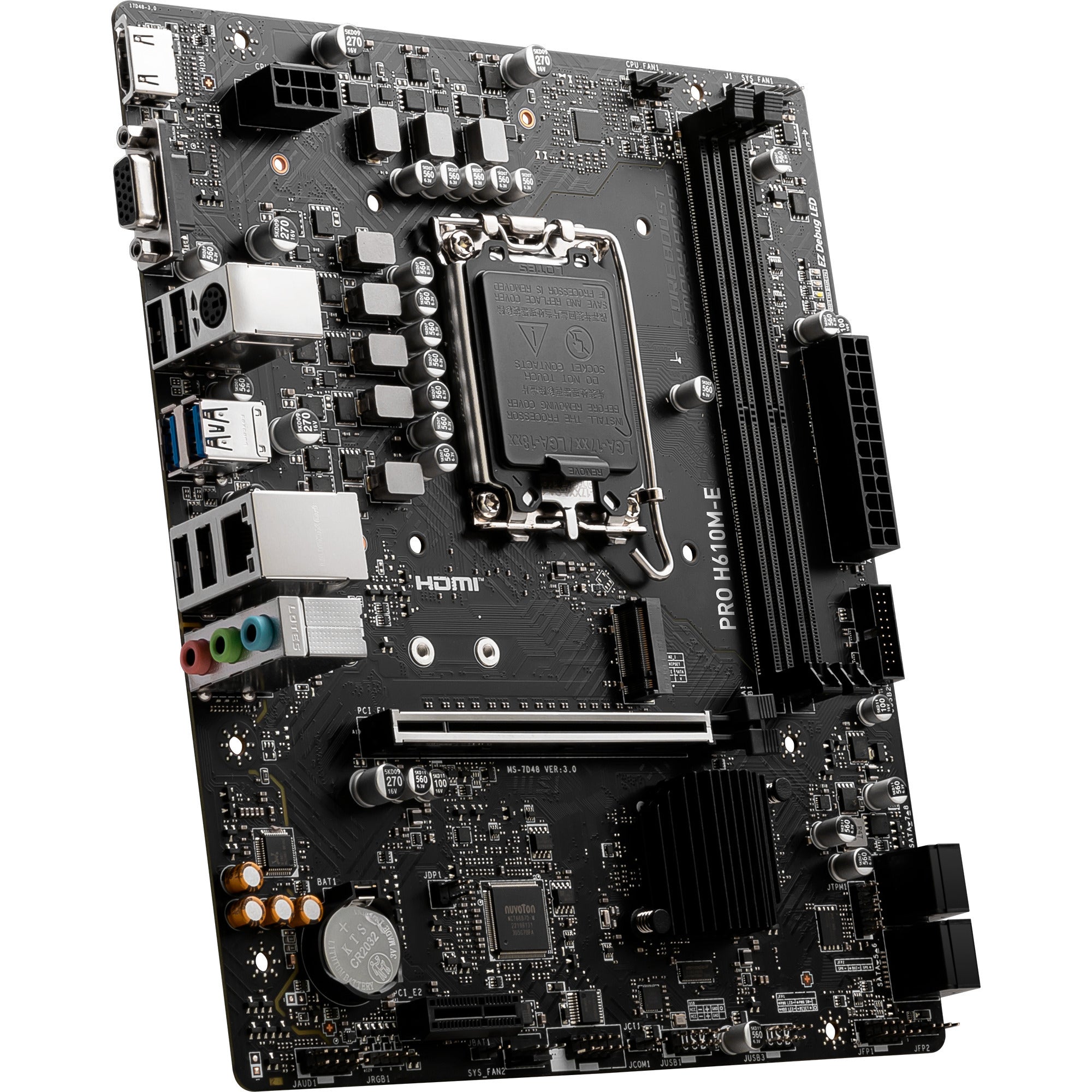 Msi pro h610m-e socket 1700 moederbord (gb-lan, sound, µatx)