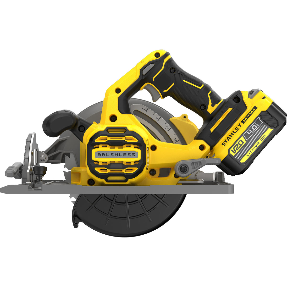 Stanley fatmax v20 18v cirkelzaag 190mm handcirkelzaag (zwart geel, accu en oplader inbegrepen, met koffer)