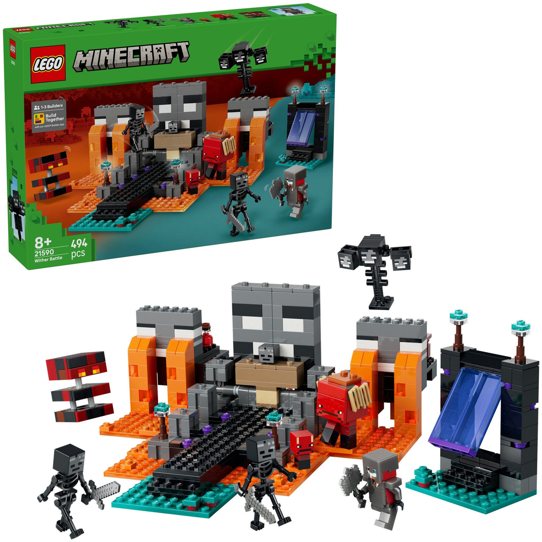 Lego minecraft de wither-strijd videogame speelgoed voor kinderen - 21590