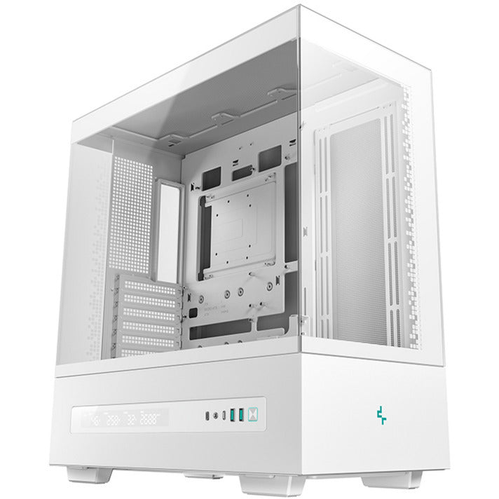 Deepcool ch690 digital midi tower behuizing (wit | 2x usb-a | 1x usb-c | tempered glass)