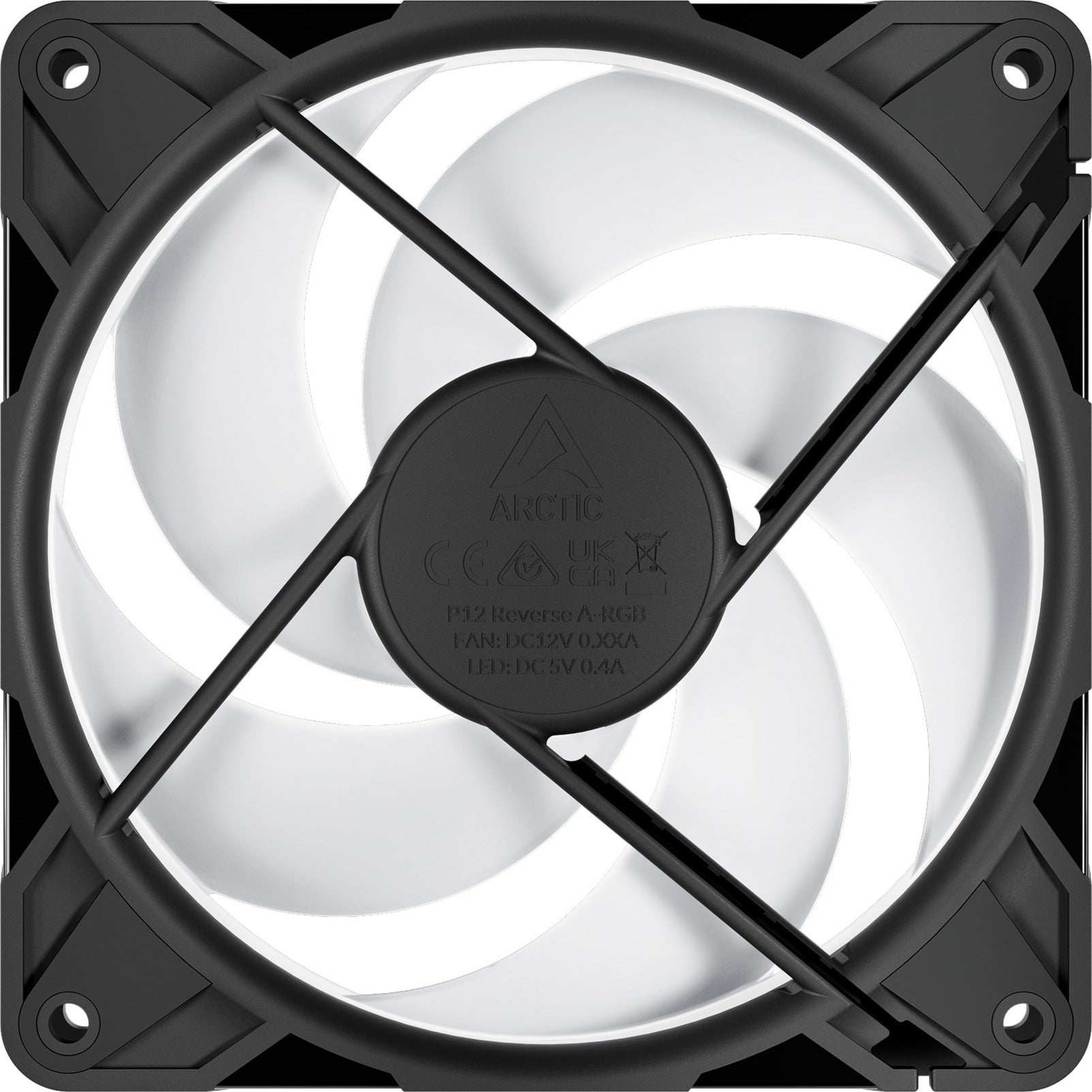 Arctic p12 pro reverse a-rgb case fans (zwart, 3 stuks, 120 x 120 x 27 mm, pwm)