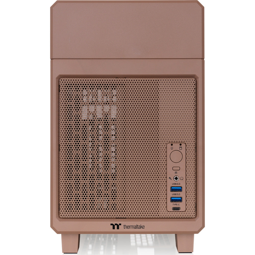 Thermaltake tr100 gravel sand mini tower behuizing (lichtbruin | 2x usb-a | 1x usb-c)