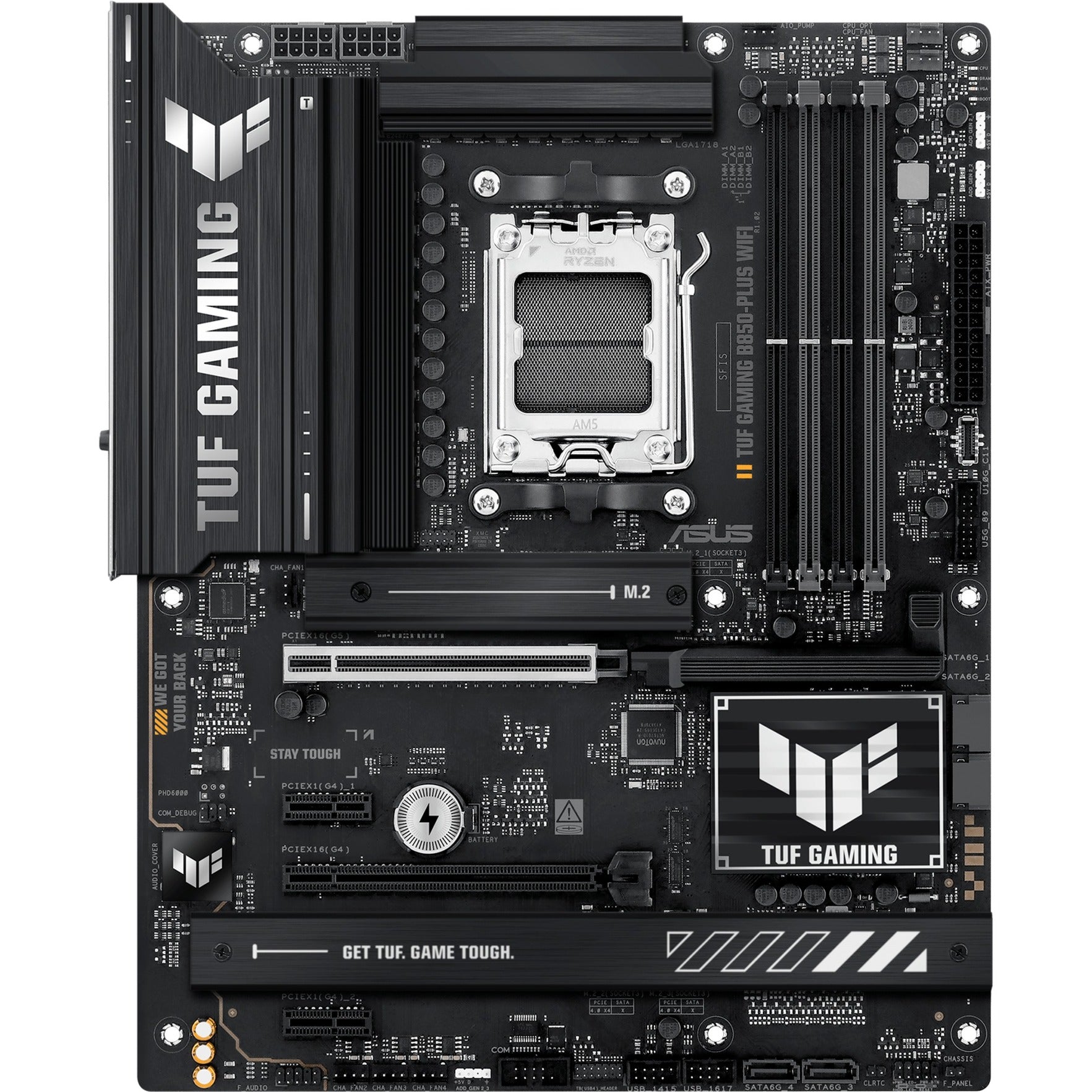 Asus tuf gaming b850-plus wifi socket am5 moederbord (raid, 2.5gb-lan, wi-fi 7, bt, sound, atx)