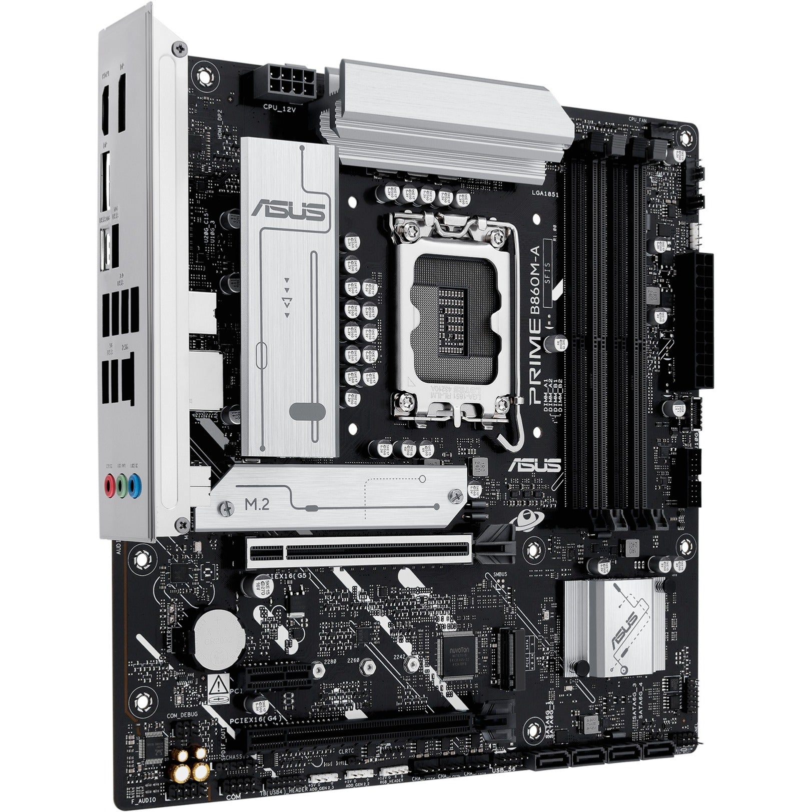 Asus prime b860m-a-csm socket 1851 moederbord (raid, 2.5 gb-lan, sound, µatx)