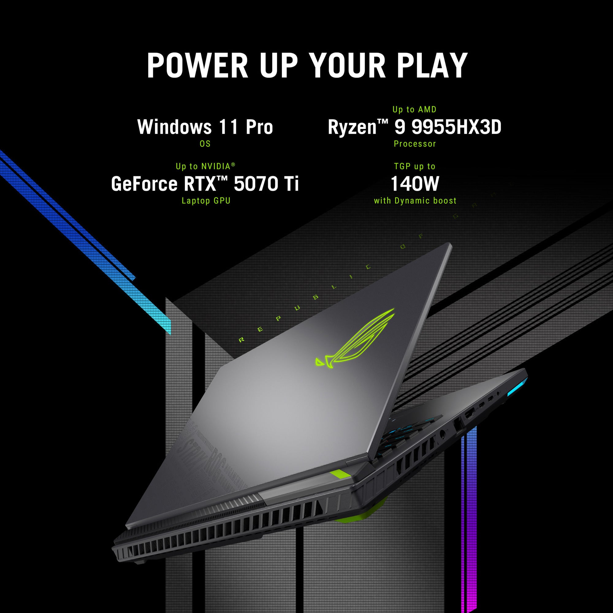 Asus rog strix g16 g614pm-s5017w 16 gaming laptop (donkergrijs | ryzen 9 8940hx | rtx 5060 | 32 gb | 1 tb ssd)