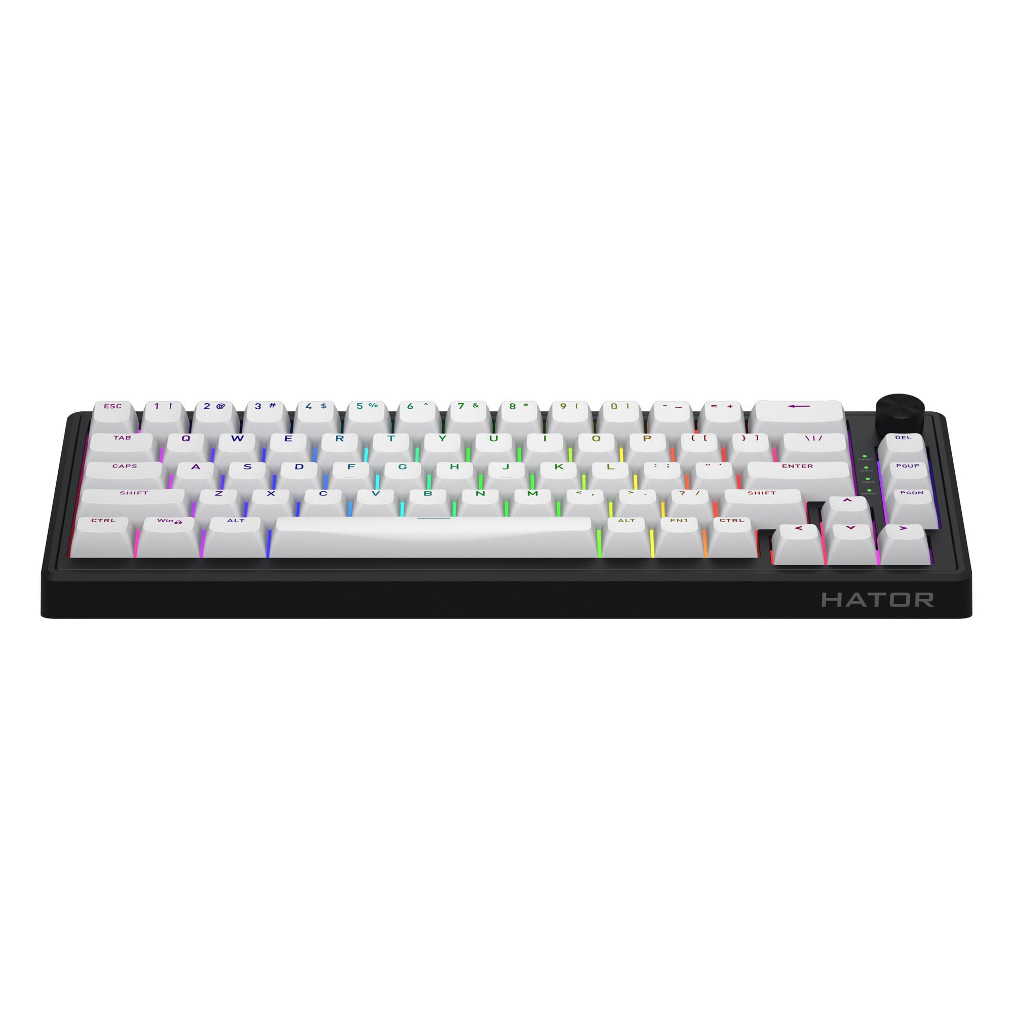 Hator skyfall mag ultra 8k rgb mechanisch gaming toetsenbord (zwart, us lay-out (qwerty), hator aurum ice, 65%, rgb, double-shot pbt, hot-swap)
