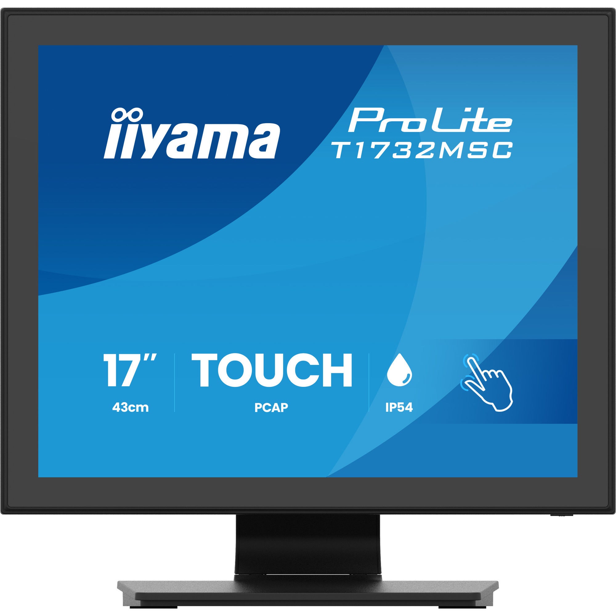 Iiyama prolite t1732msc-b2s 17 touchscreen monitor (zwart, vga, hdmi, displayport, audio, touchscreen)