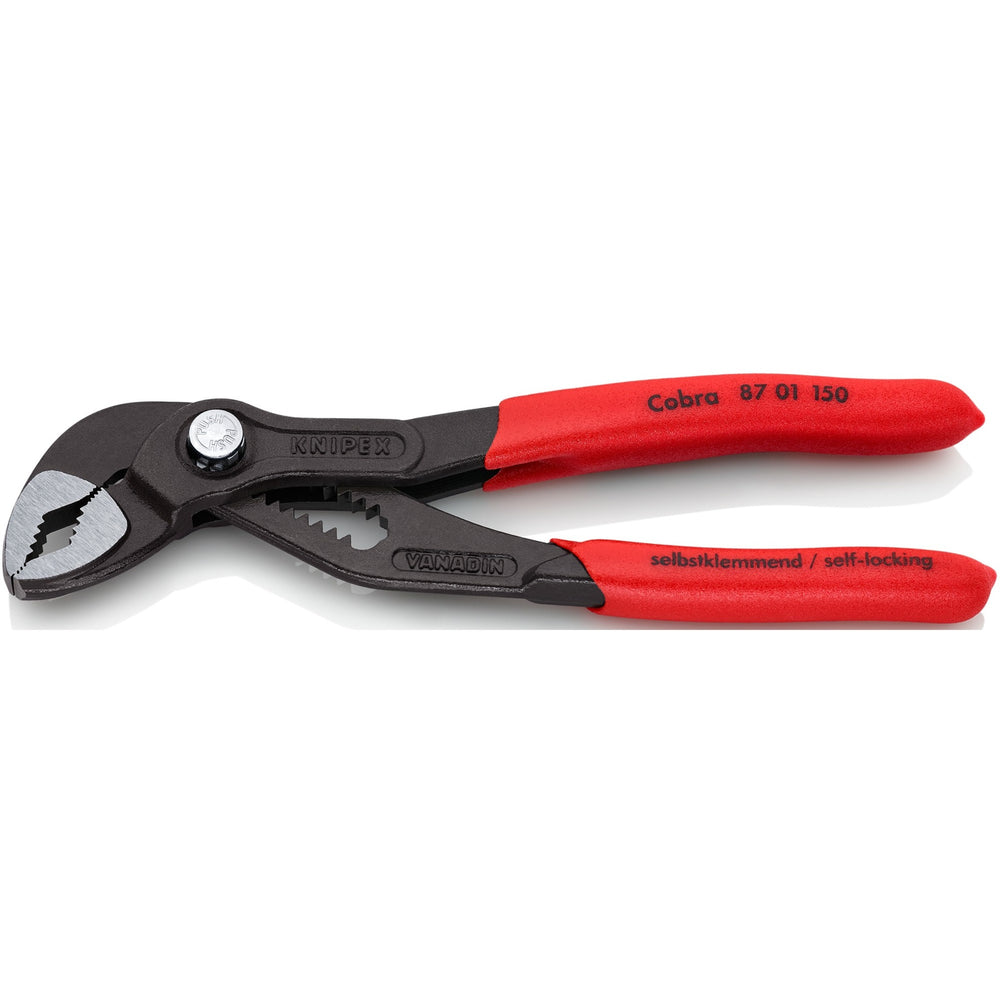 Knipex cobra waterpomptang 8701150 zweedse- waterpomp-tang (zwart rood, 150 mm)