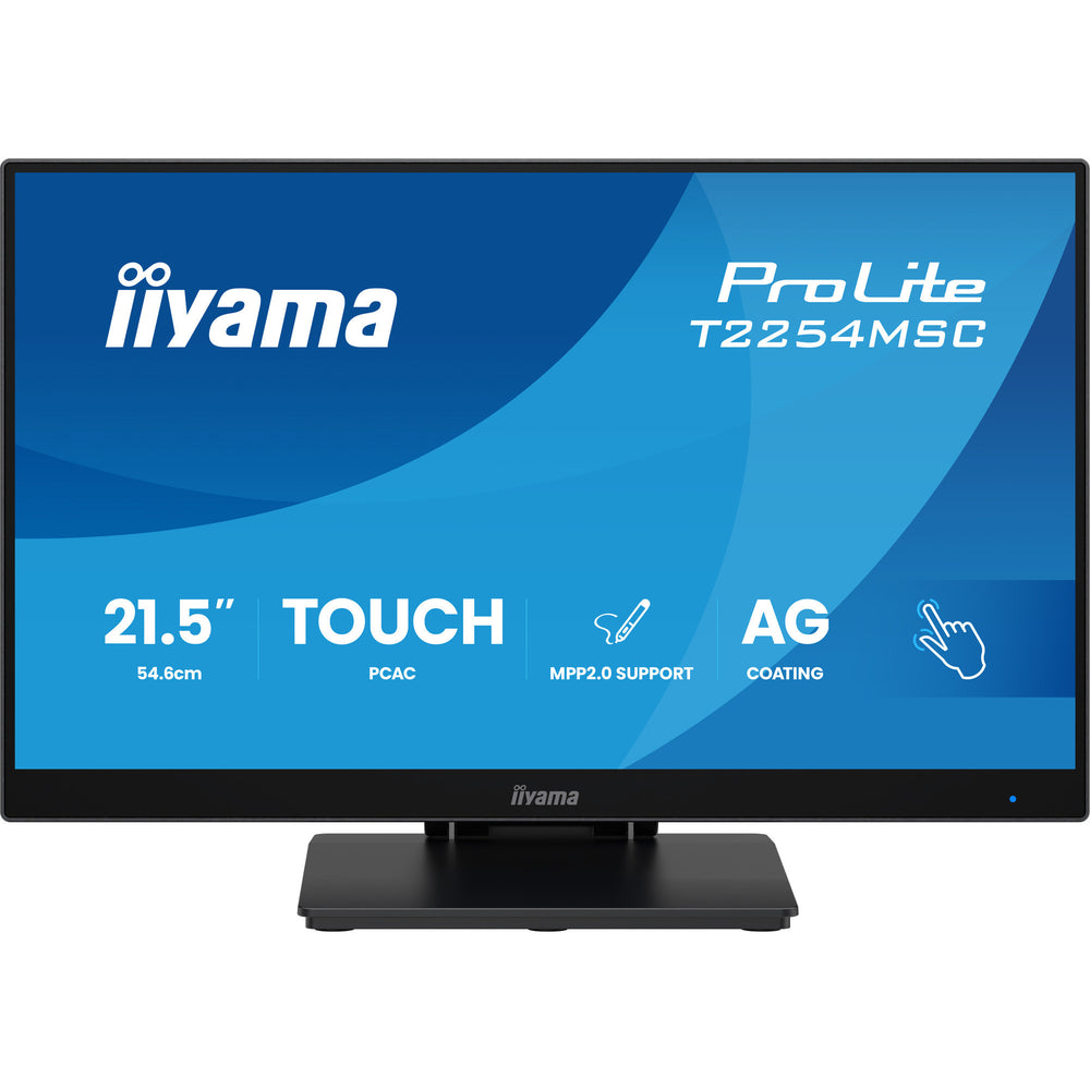 Iiyama prolite t2254msc-b2ag 21.5 touchscreen monitor (zwart, hdmi, displayport, vga, 2x usb-a, usb-b)