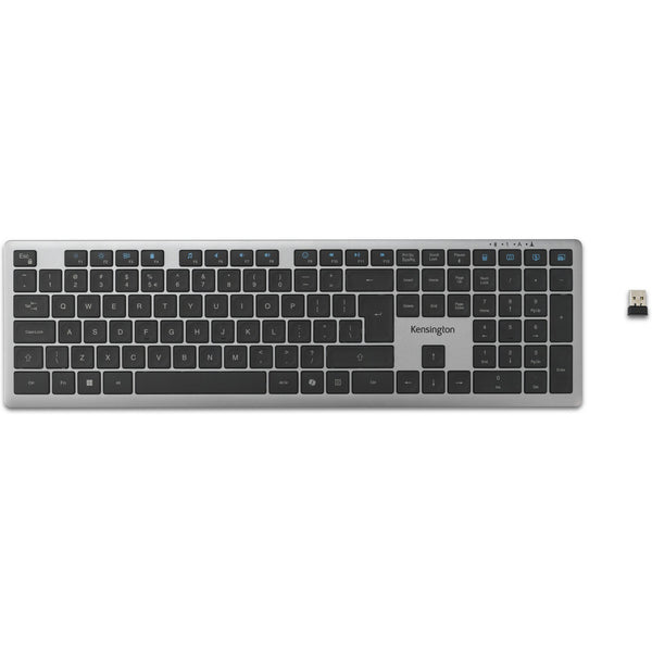 Kensington kb535 eq rechargeable multi-device keyboard (us-international lay-out (qwerty), scissor switches, 100%, usb, 2,4 ghz, bluetooth 5.4)