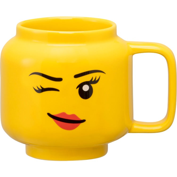 Lego - ceramic mug winky head 255 ml - earthenware - yellow