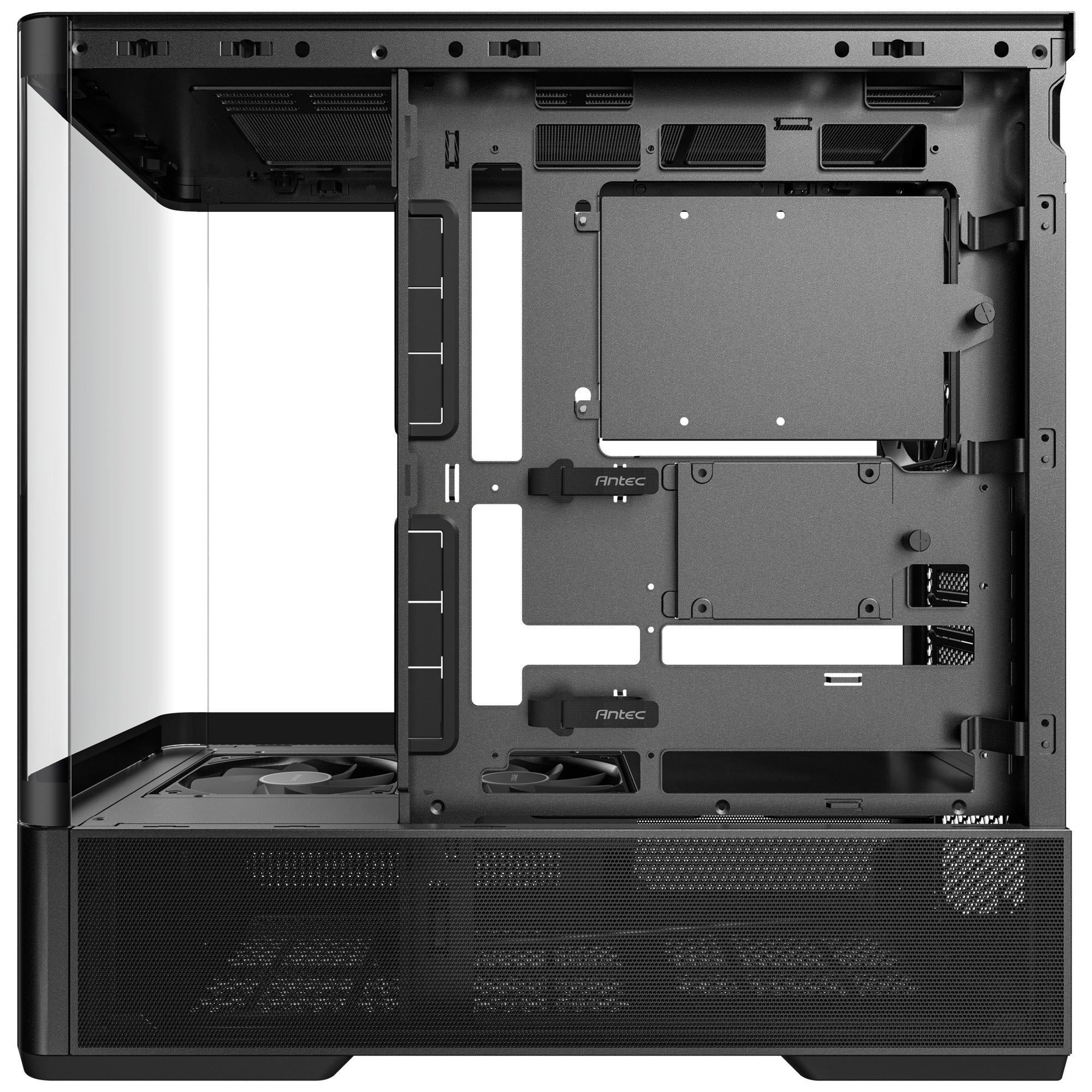 Antec c6 curve air midi tower behuizing (zwart | 2x usb-a | 1x usb-c | tempered glass)