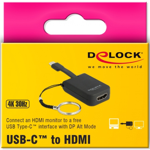 DeLOCK DeLOCK USB-C > HDMI-adapter sleutelhanger