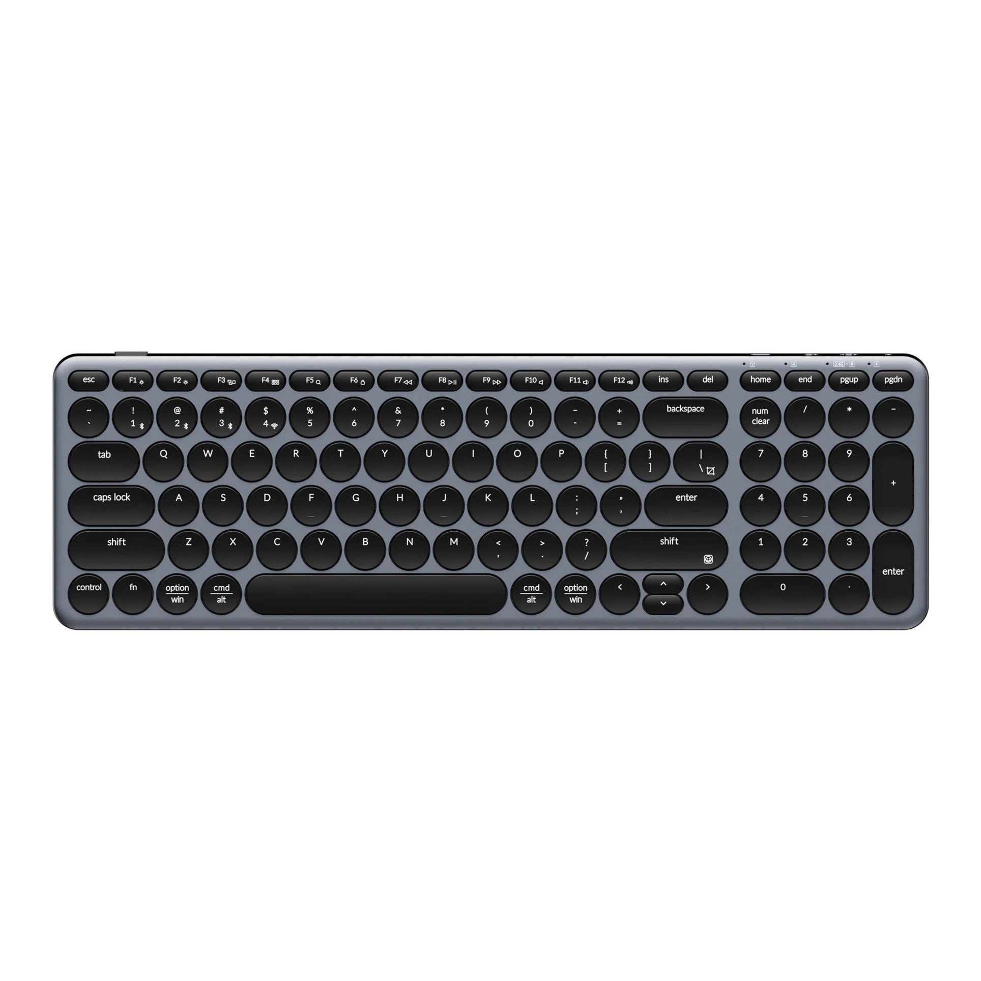 Keychron b4 pro-k1 toetsenbord (grijs, us lay-out (qwerty), scissor switches, 96%, abs keycaps, 2.4 ghz | bluetooth | usb)