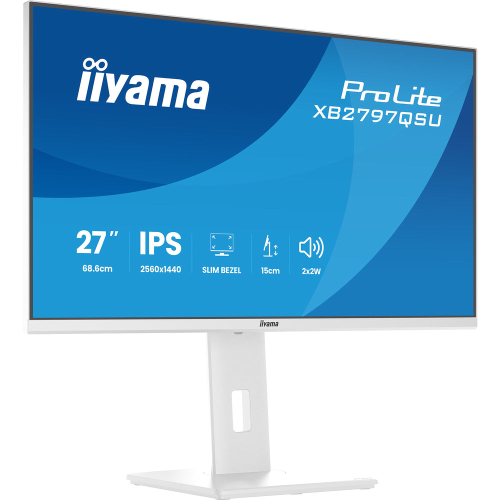 Iiyama prolite xb2797qsu-w1 27 monitor (wit (mat), hdmi, displayport, usb, audio)