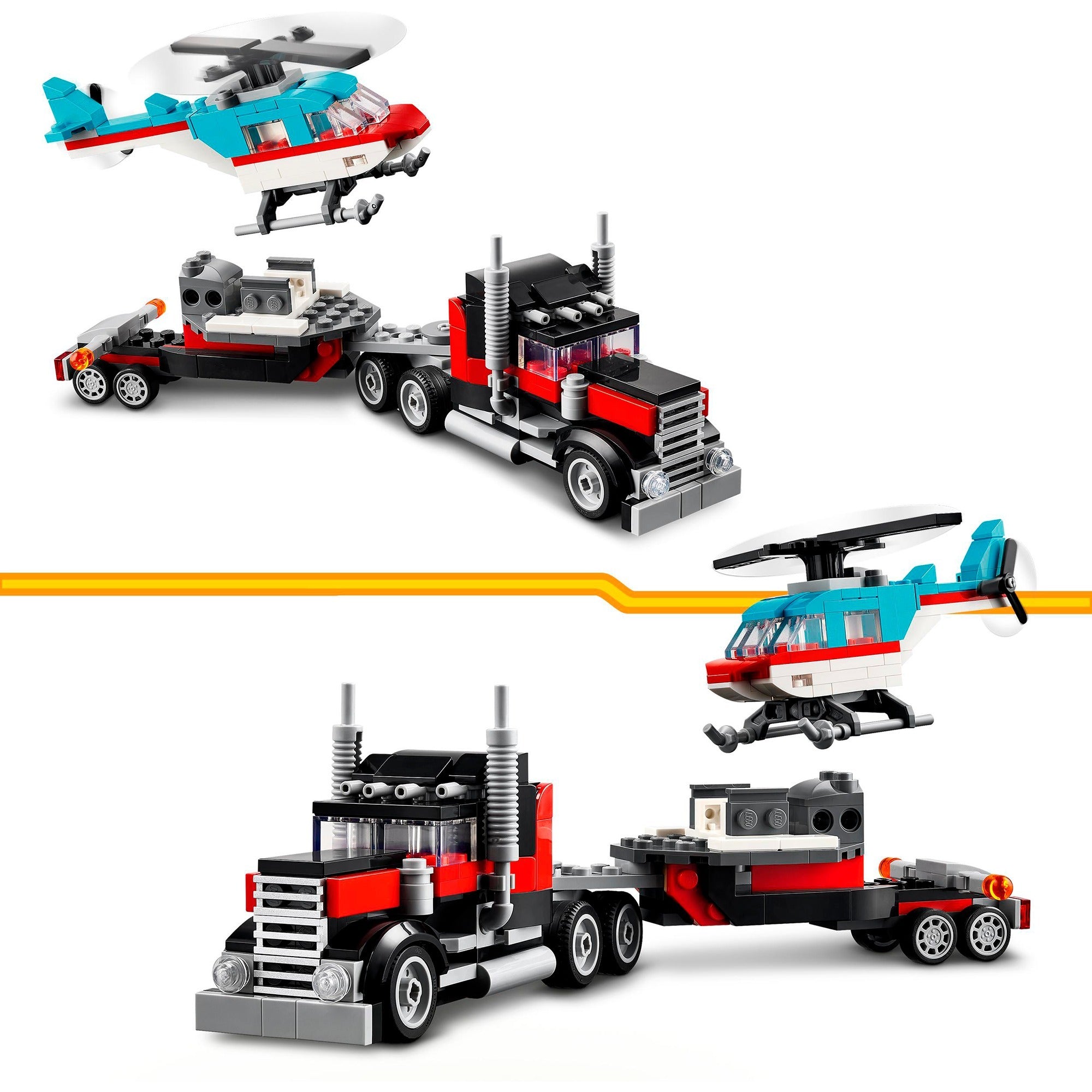 Lego creator 3in1 truck met helikopter - 31146