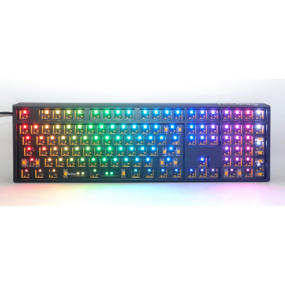 Ducky one 3 ansi layout barebone rgb mechanisch toetsenbord (zwart, us lay-out (qwerty), 100%, rgb leds, hot swap, barebone)