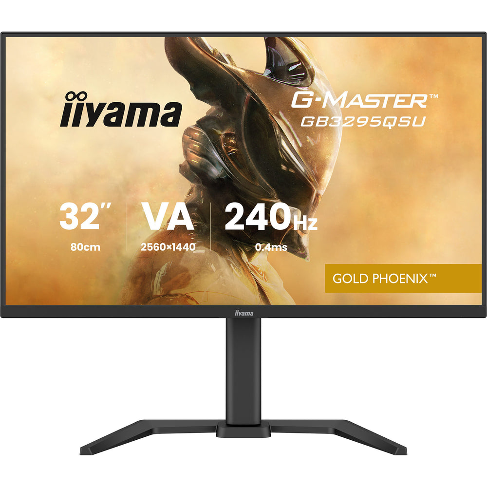 Iiyama g-master gold phoenix gb3295qsu-b1 31.5 gaming monitor (zwart (mat), 240 hz, hdmi, displayport, amd freesync)