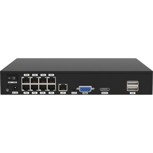 Foscam fn9108he, 8-kanaals 5mp poe netwerk video recorder (zwart, poe, zonder hdd)