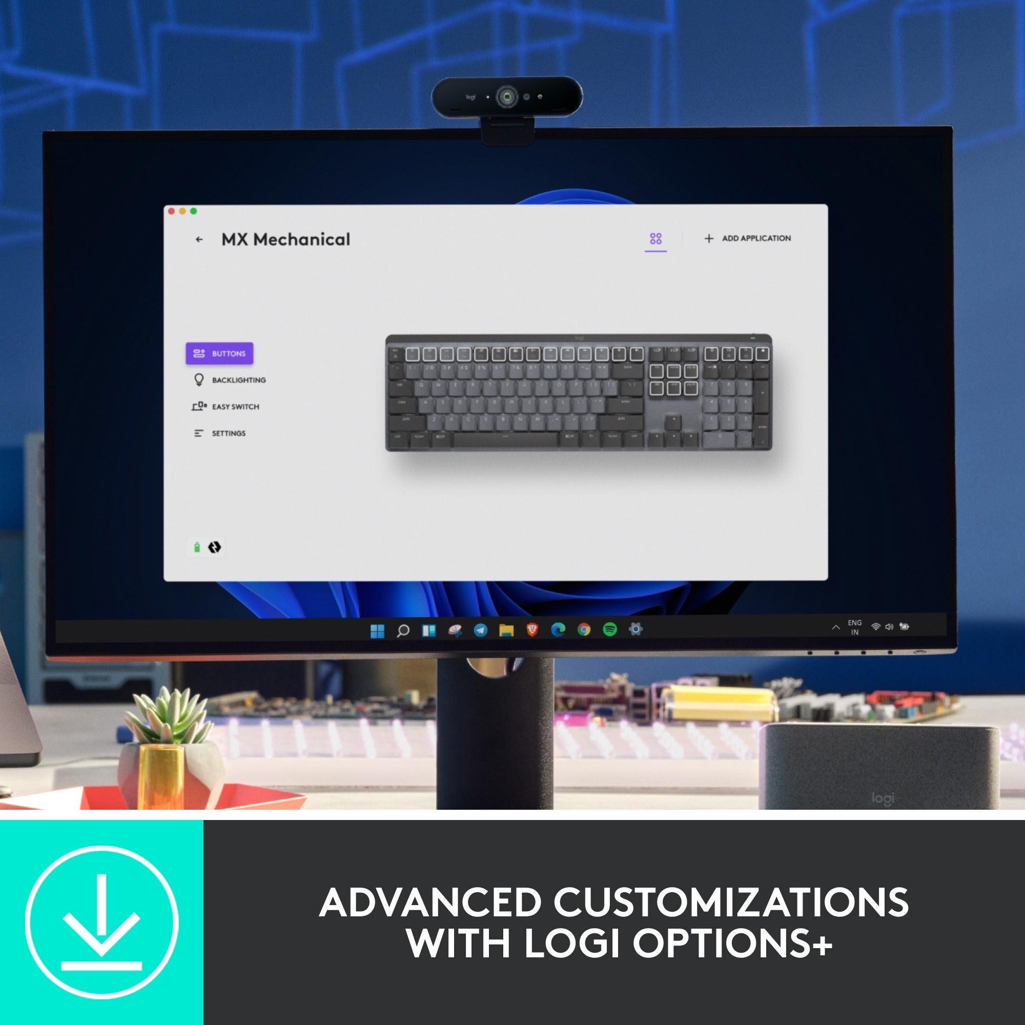 Logitech mx mechanical toetsenbord (zwart, us-international lay-out (qwerty), 100%, bluetooth)