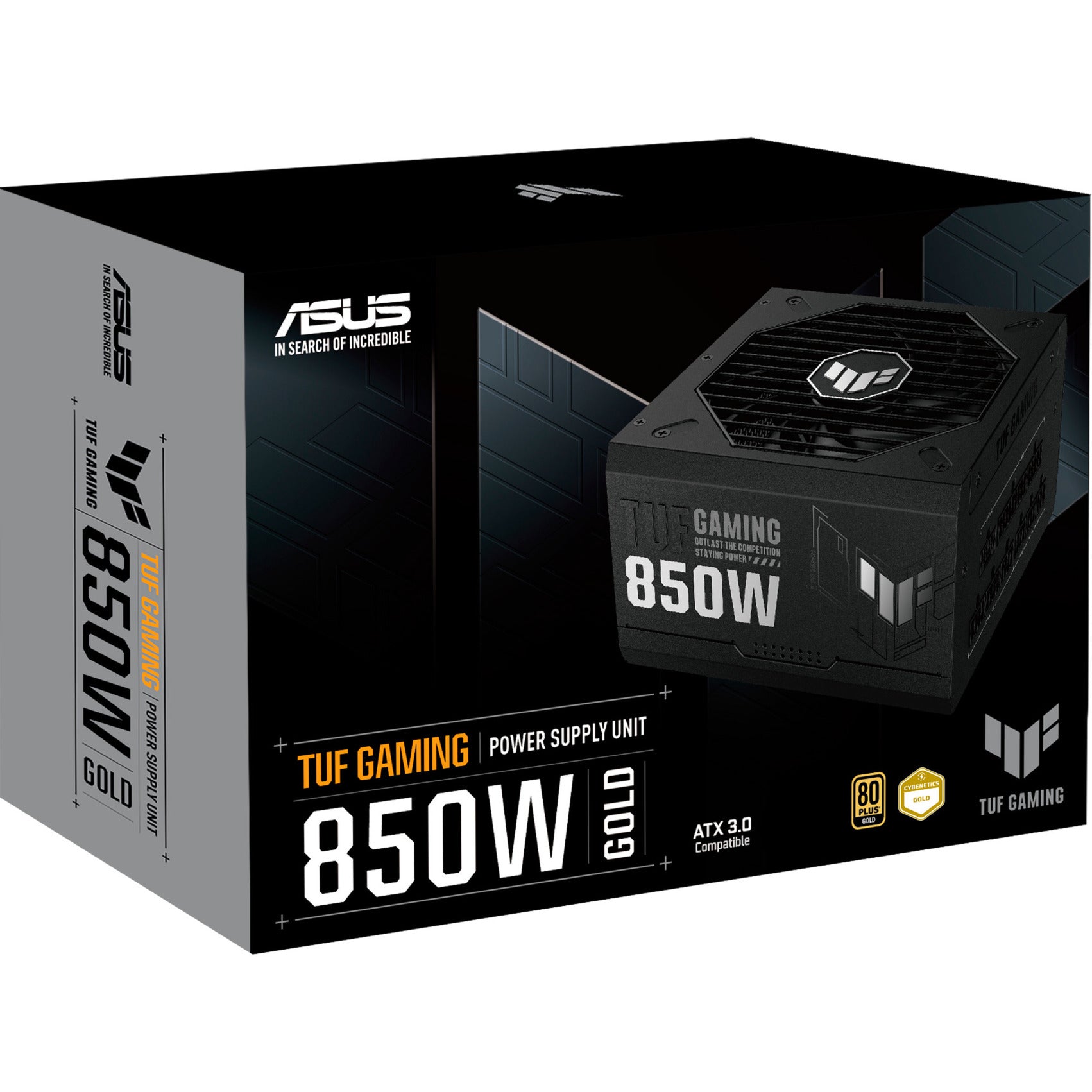 Asus tuf gaming gold modulaire 850 watt voeding (zwart, 1x 12v-2x6, 3x pcie)