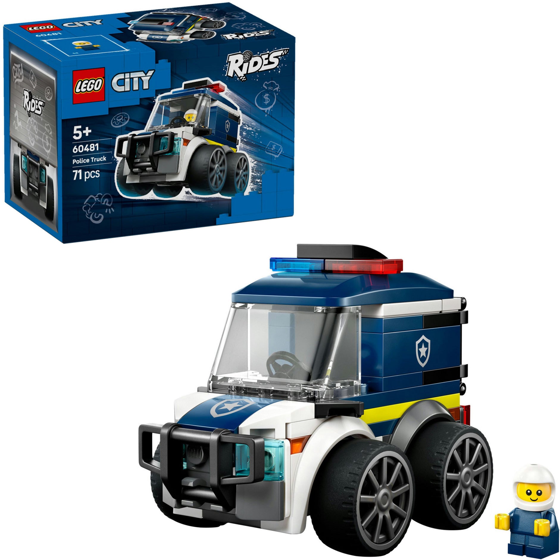 Lego city - voertuigen - politiewagen constructiespeelgoed (60481)