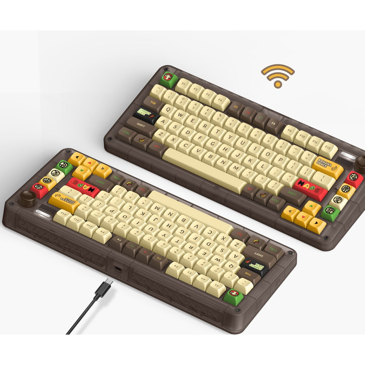 Iqunix ZX75 Happy Ape Draadloos Mechanisch Toetsenbord