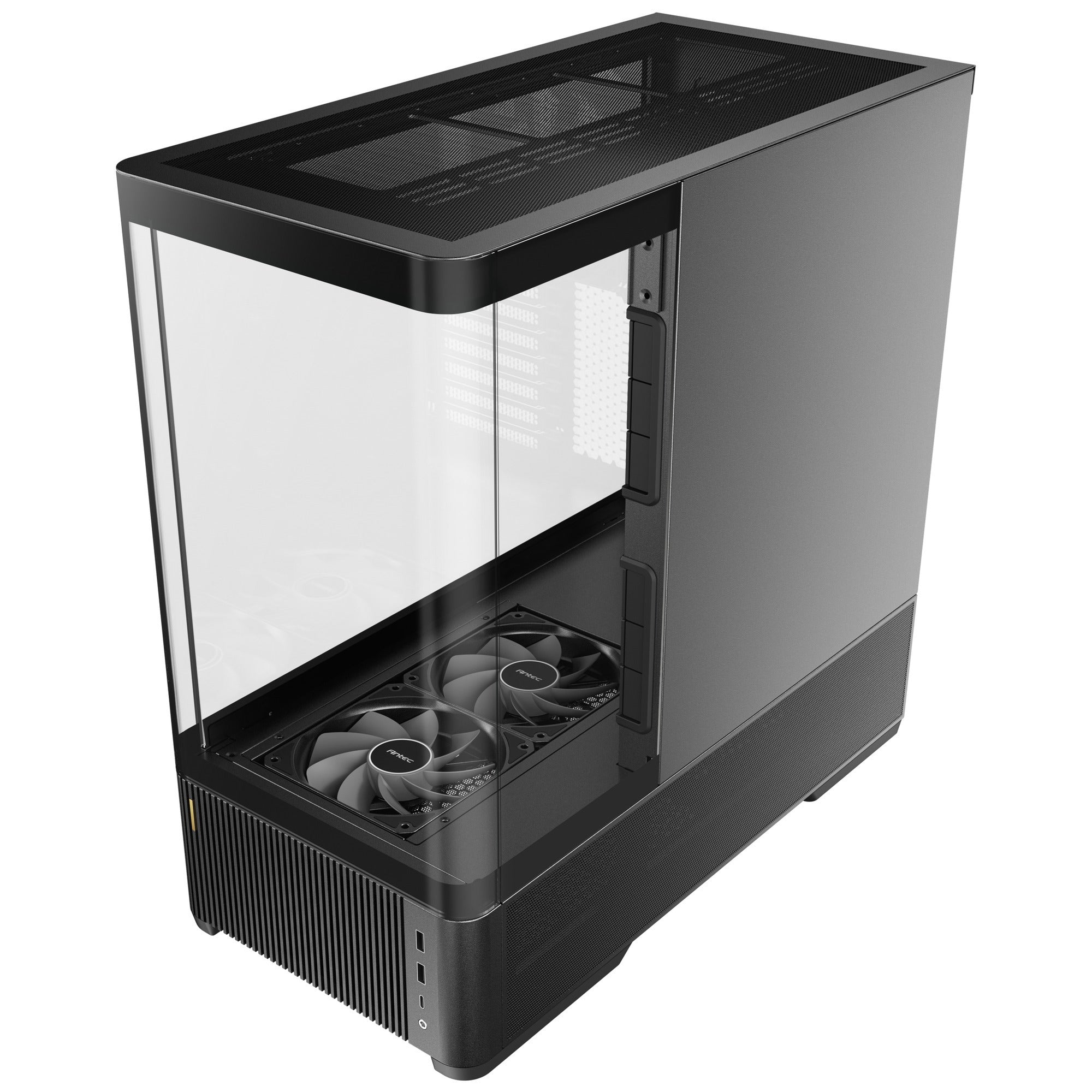 Antec c6 curve air midi tower behuizing (zwart | 2x usb-a | 1x usb-c | tempered glass)