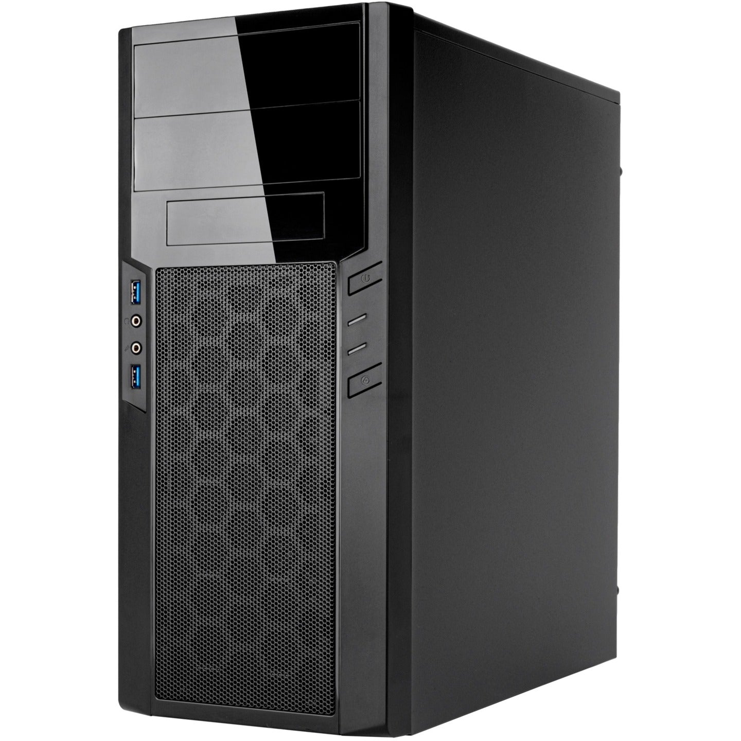 Silverstone sst-ps13b midi tower behuizing (zwart | 2x usb-a)