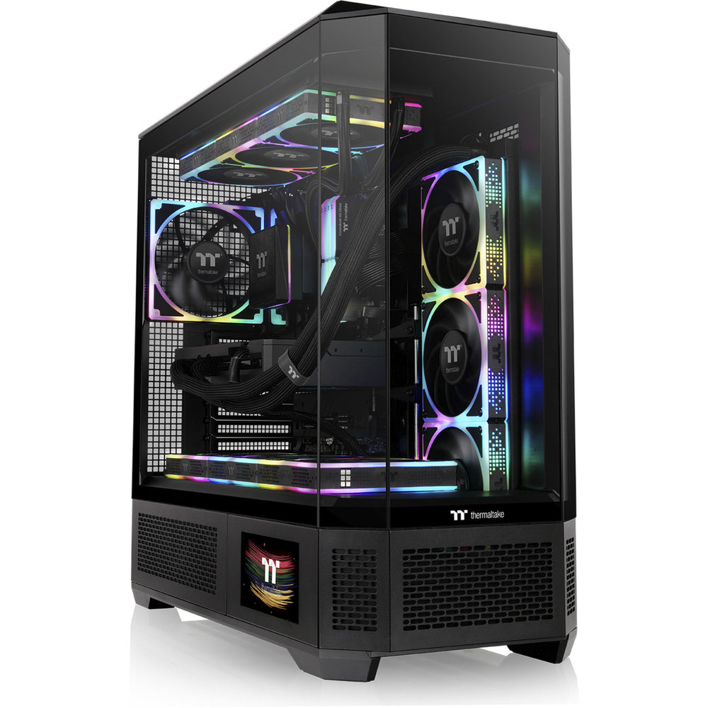 Thermaltake view 600 tg big tower behuizing (zwart | 2x usb-a | 1x usb-c | tempered glass)