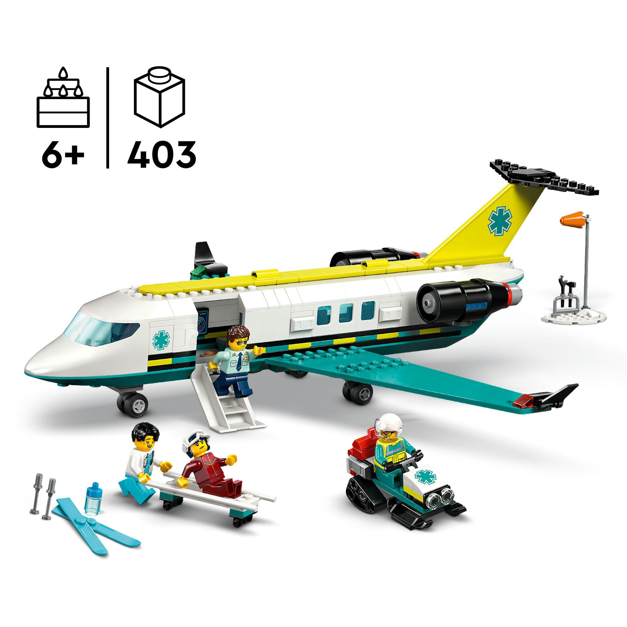 Lego 60465 grote stadsvoertuigen ambulancevliegtuig