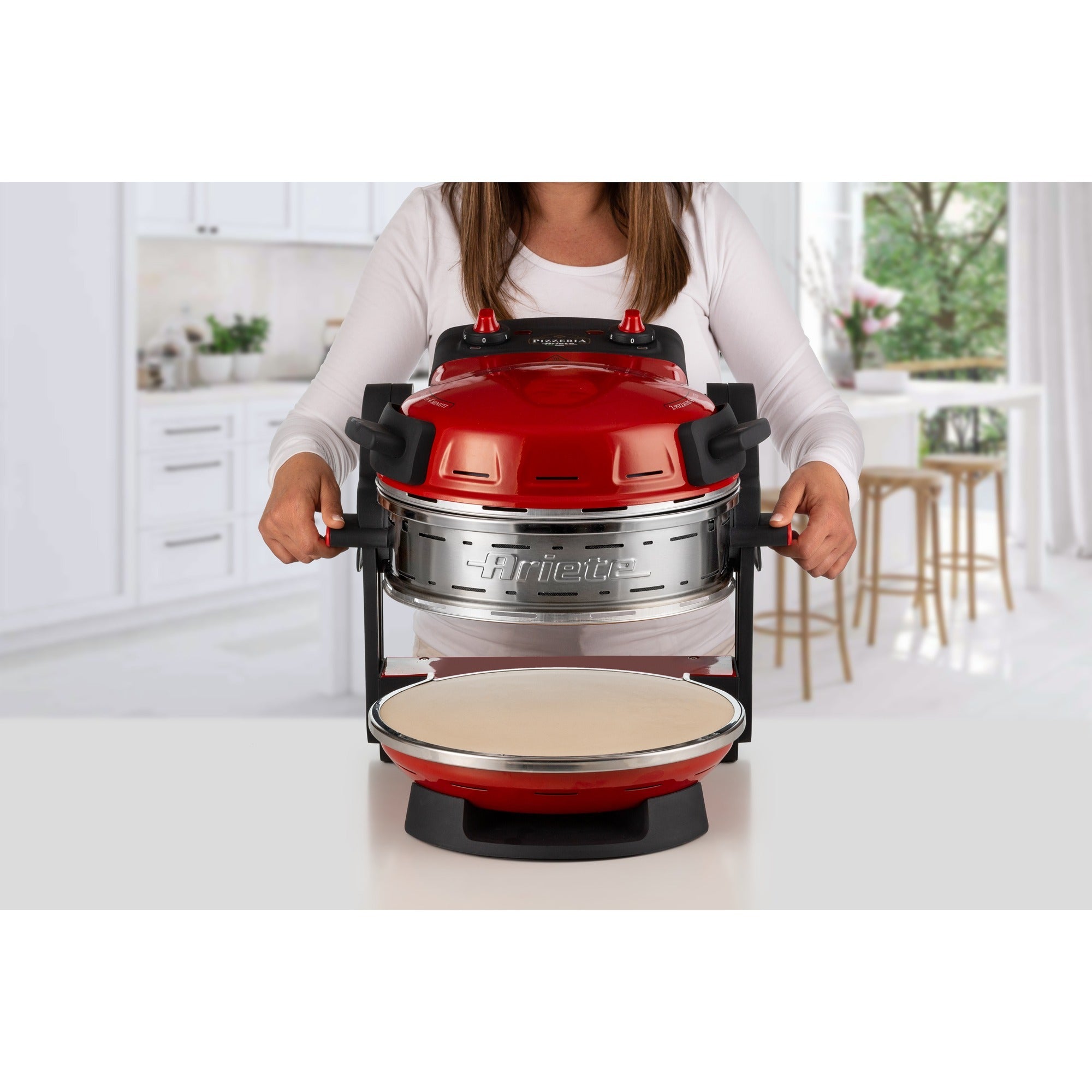 Ariete dubbele pizzaoven 0927 00 (rood)