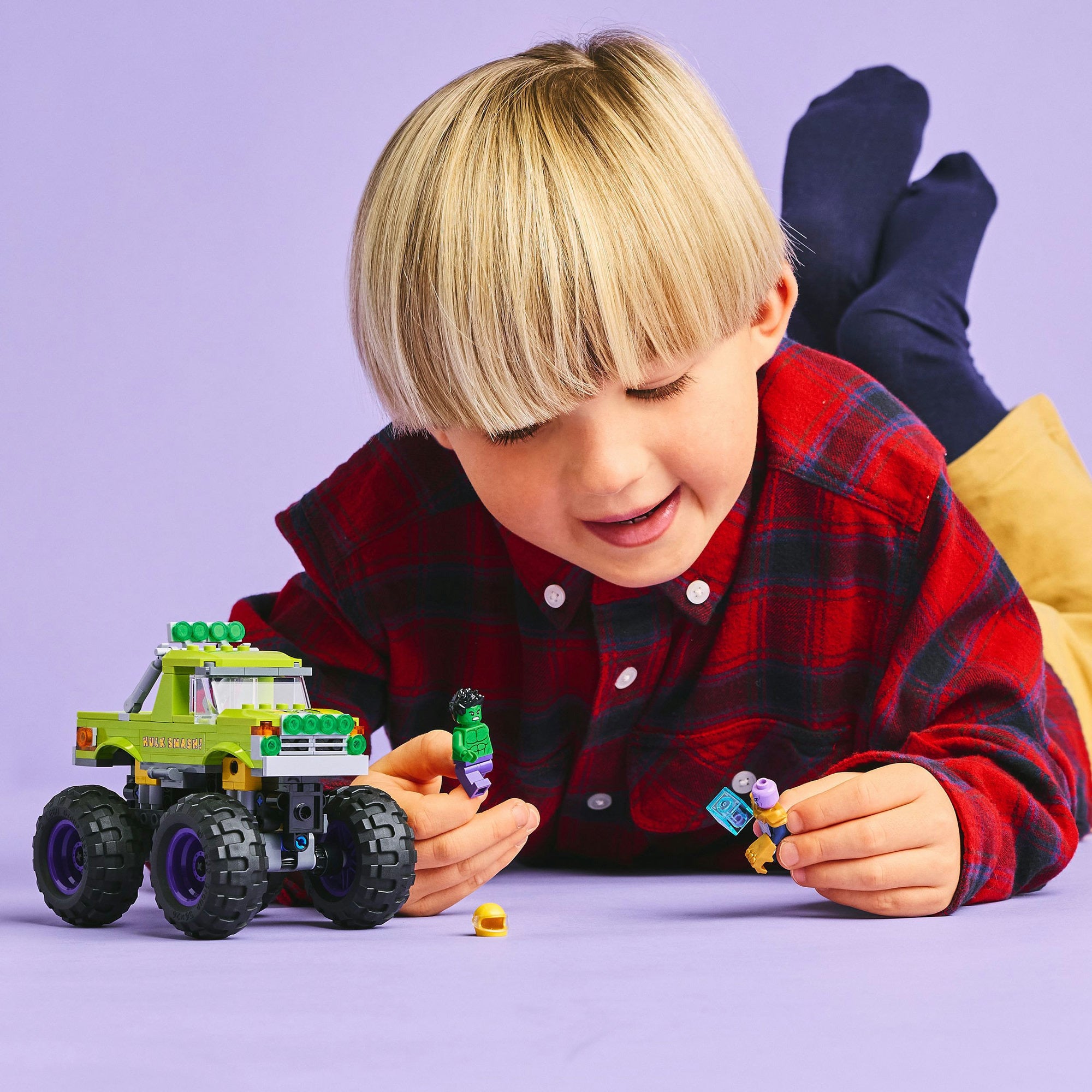 Lego 76312 superhelden marvel de hulk truck vs. thanos
