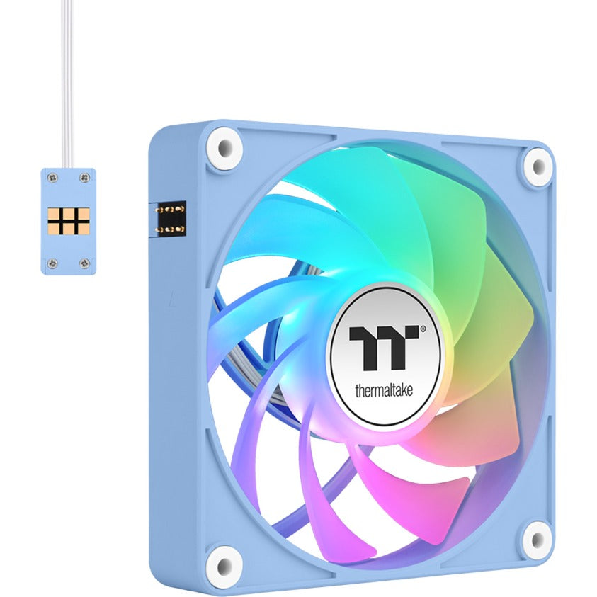 Thermaltake ct120 ex reverse argb sync pc cooling fan hydrangea blue (3-fan pack) case fans (lichtblauw, 3 stuks, 120 x 120 x 25 mm, pwm)