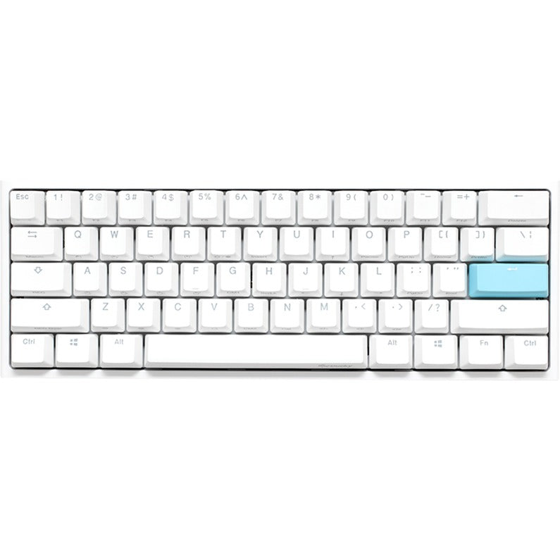 Ducky one 2 pro mini white classic rgb mechanisch gaming toetsenbord (wit, us lay-out (qwerty), cherry mx brown, 60%, rgb led, double-shot pbt, quack mechanics)