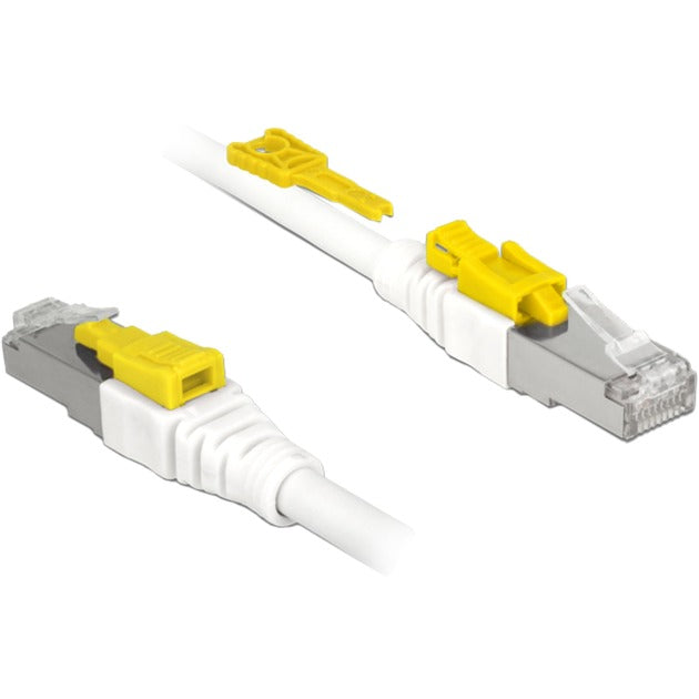 Delock cat.6a netwerkkabel (wit, 5 meter, s stp, rj-45)
