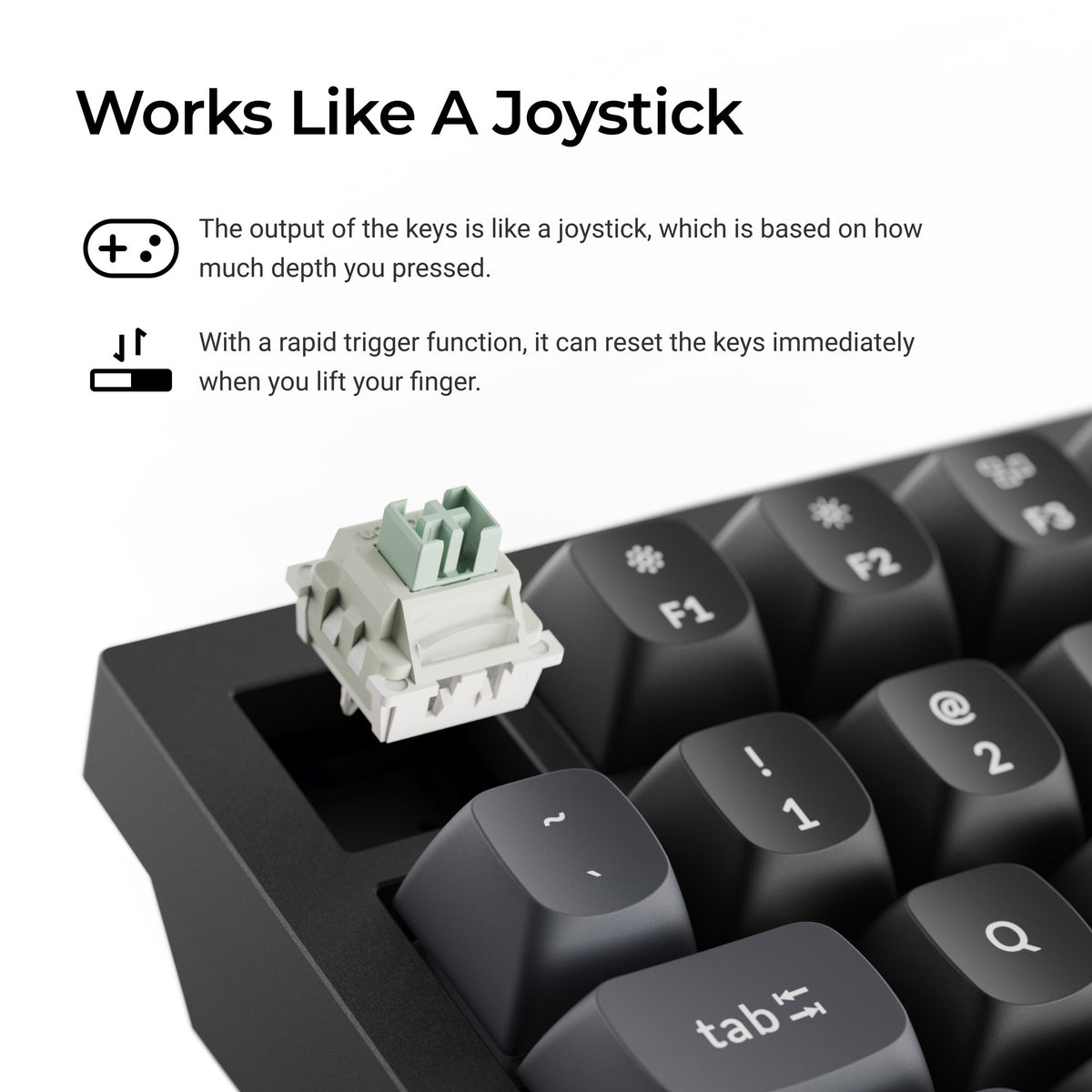 Keychron q1 he 8k magnetic switch keyboard (zwart, us lay-out (qwerty), ultra-fast lime, 75%, rgb, hot swap, 8k)