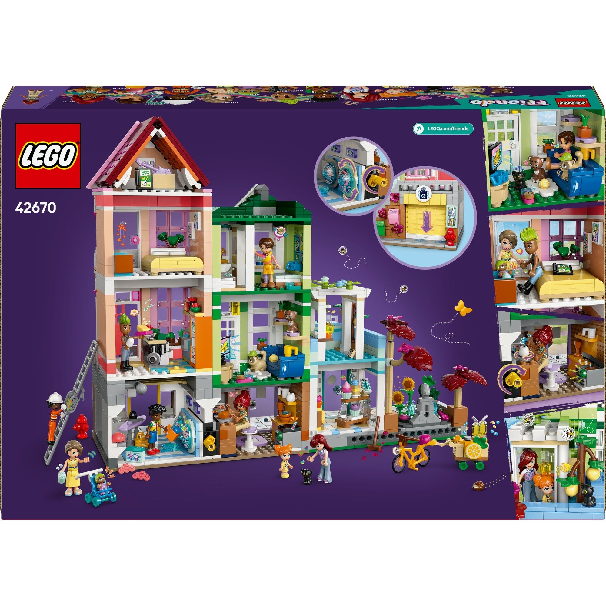 Lego Friends 42670 Heartlake City appartementen en winkels