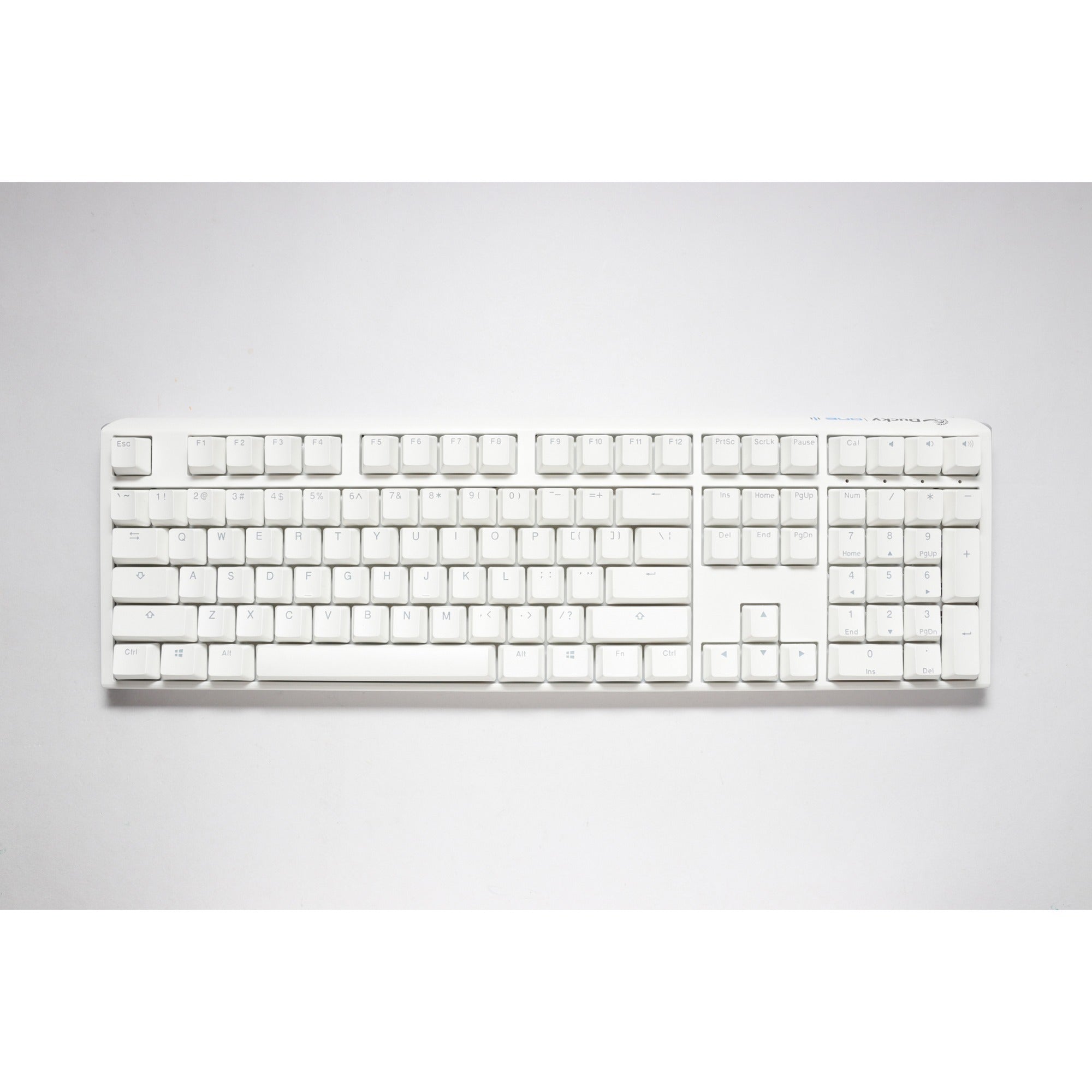 Ducky one 3 classic pure white, toetsenbord (wit, us lay-out, cherry mx blue, rgb led, double-shot pbt, hot-swappable, quack mechanics)