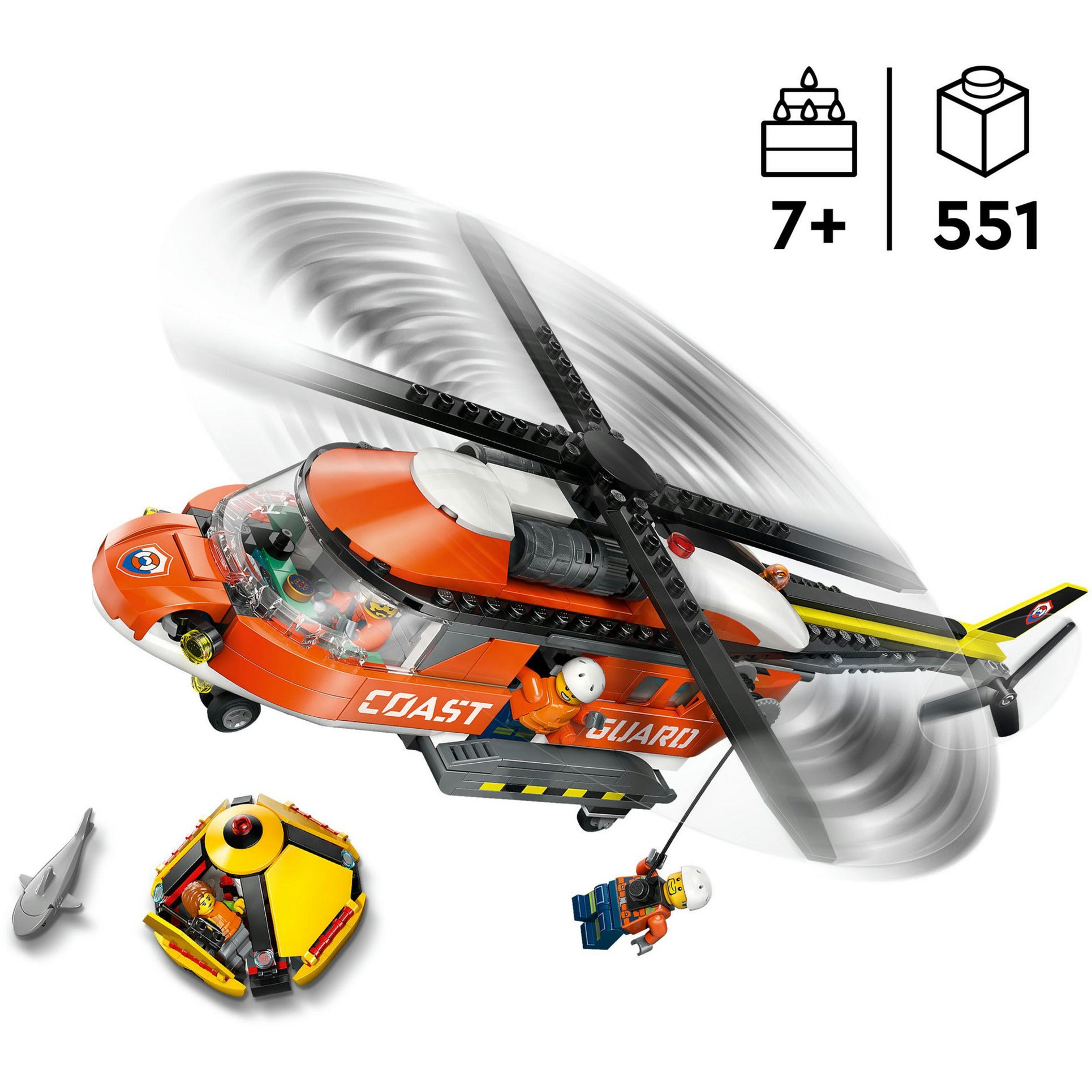 Lego city exploration - kustwacht helikopter - 60503